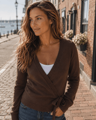 Espresso Wrap Cardigan - The Salty BabeCardigan