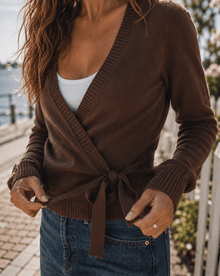 Espresso Wrap Cardigan - The Salty BabeCardigan