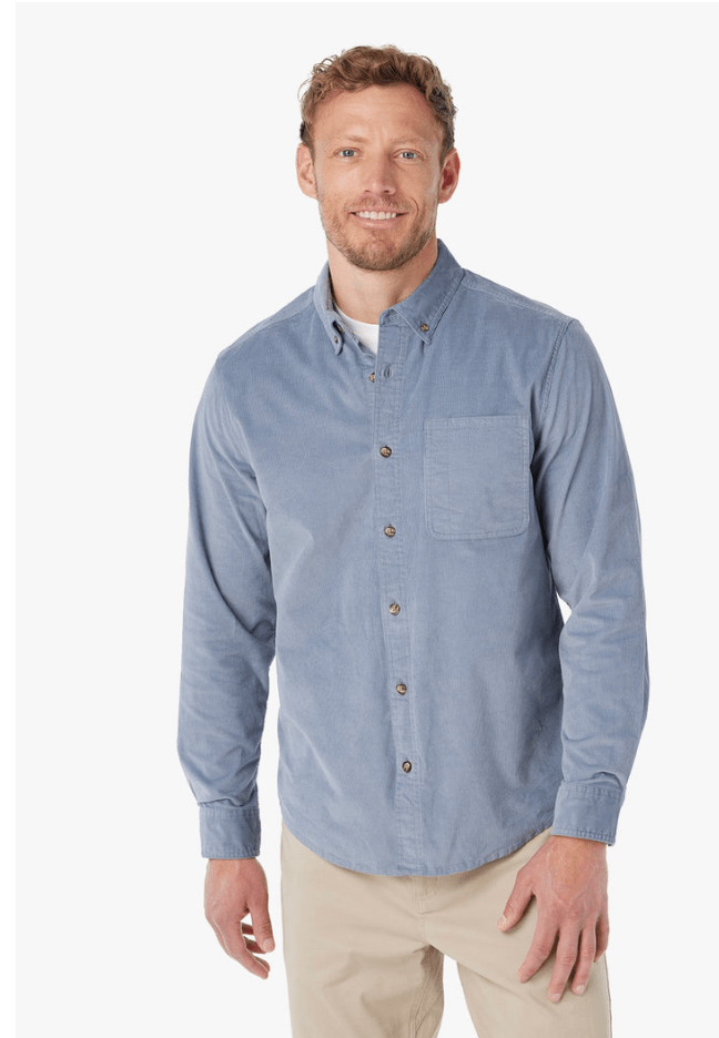 FAIR HARBOR Wilder Stretch Corduroy Shirt - Maritime - The Salty Babemens