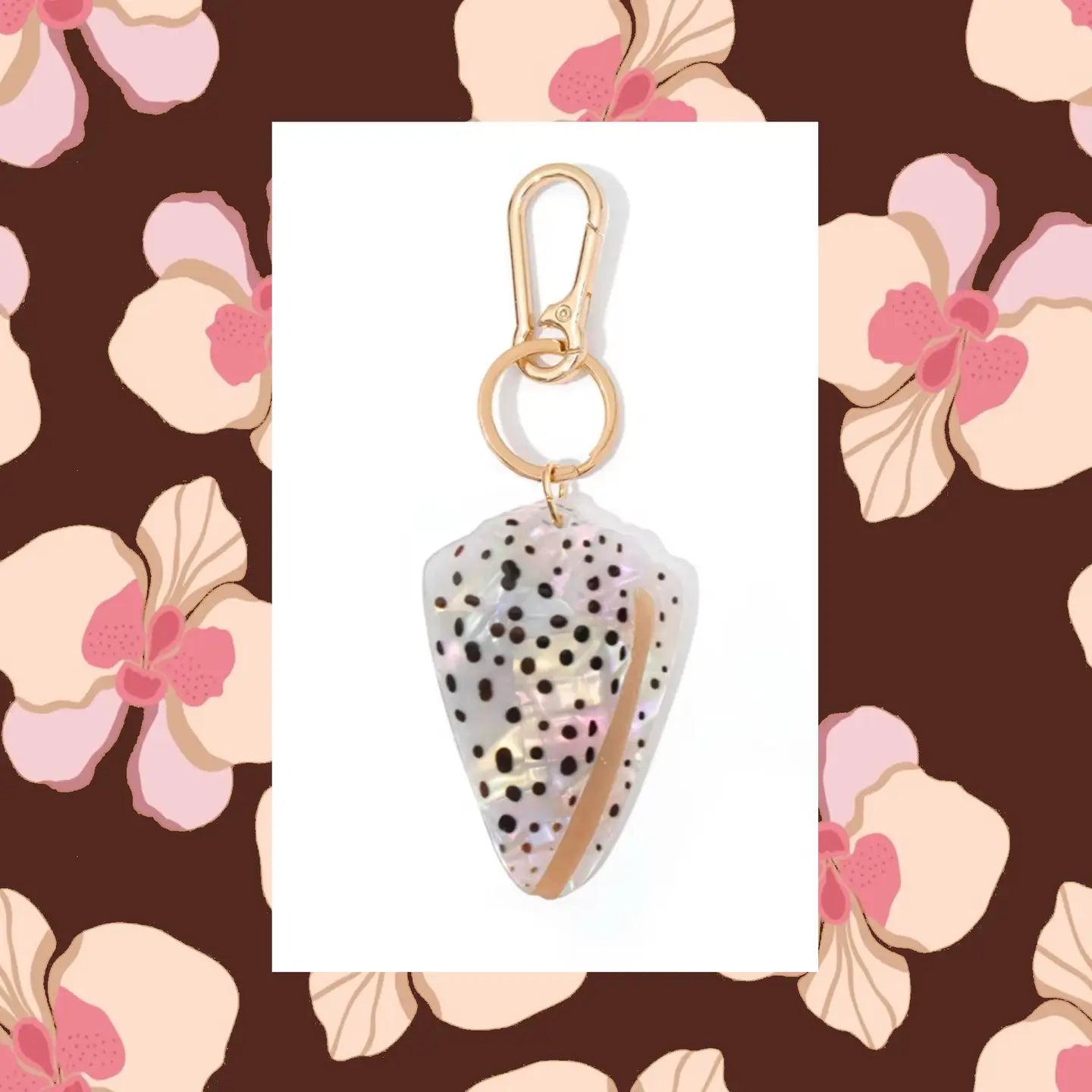 Flea Cone Shell Keychain - The Salty BabeKeychain
