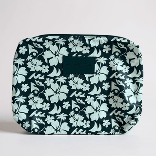 Floral Safari Teal Pitcher pouch - The Salty BabeBags