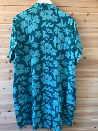 Floral Safari Teal Shirt Dress - The Salty BabeDresses