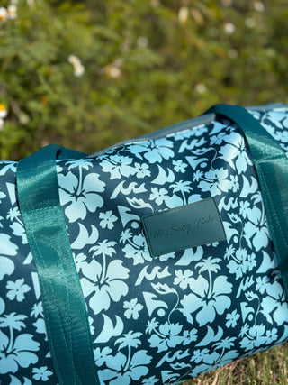 Floral Surfari Teal Neoprene Weekender Duffle Bag - The Salty BabeDuffle Bag