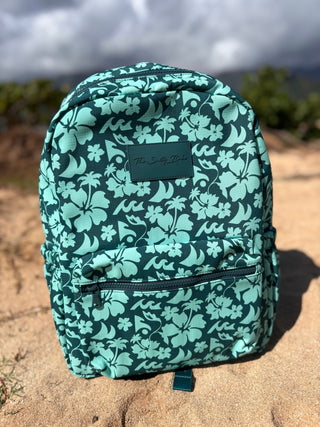 Floral Surfari Teal Nylon Backpack - The Salty BabeBackpacks