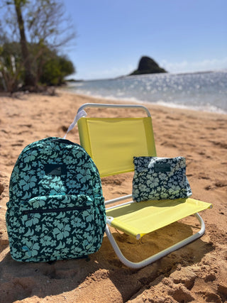 Floral Surfari Teal Nylon Backpack - The Salty BabeBackpacks