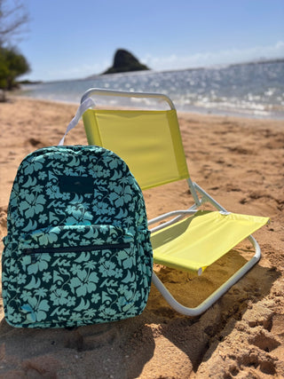 Floral Surfari Teal Nylon Backpack - The Salty BabeBackpacks