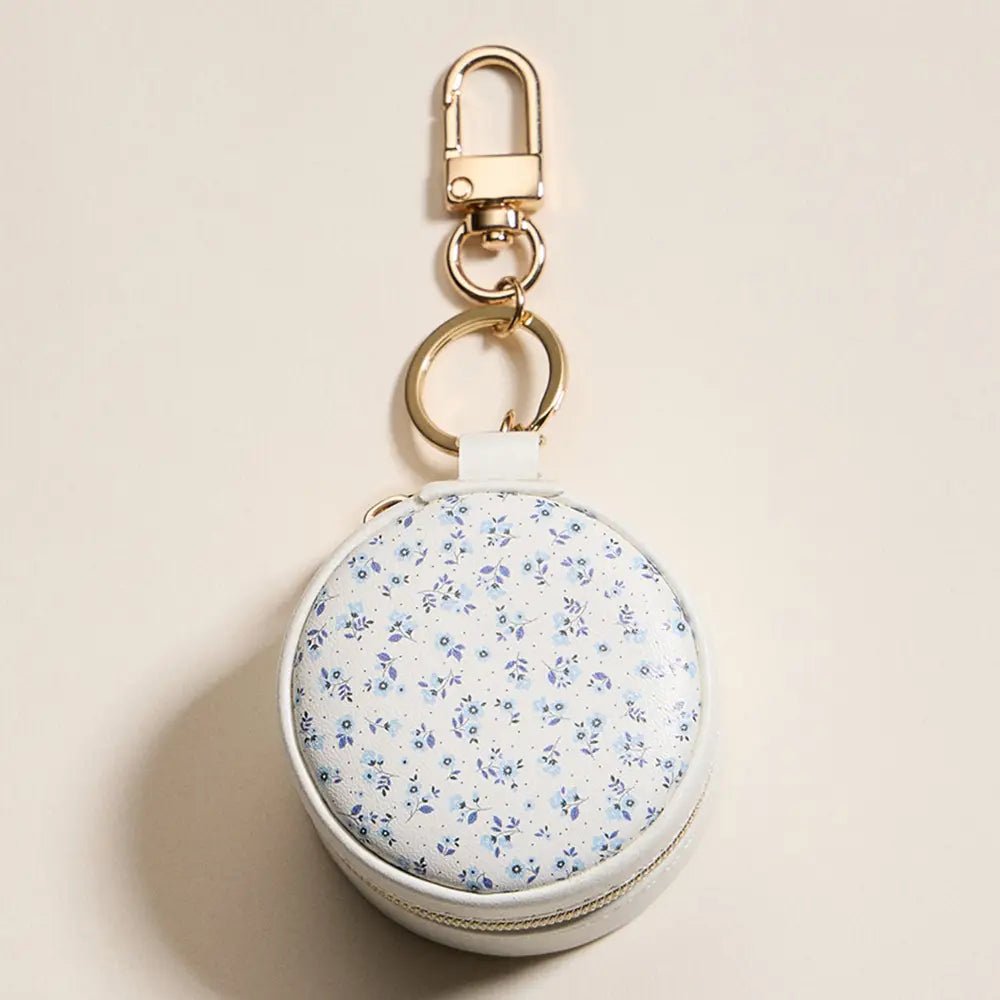 Floral Travel Jewelry Case Keychain/Bag Charm - The Salty BabeBag Charms