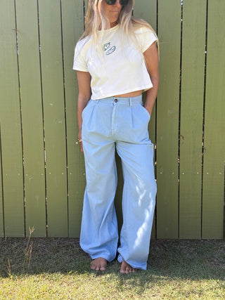 Frankie High Waist Basic Wide Leg Pants - The Salty BabePants