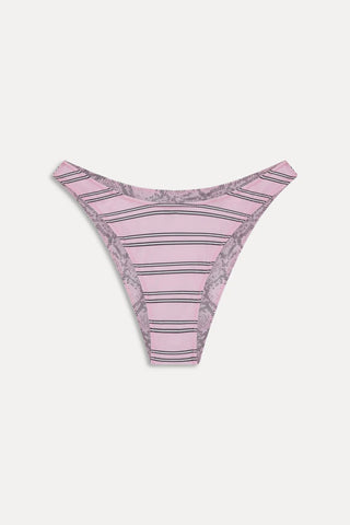 FRANKIE'S BIKINIS Dove Reversible Shine Bikini Bottom - Pink Stripe - The Salty BabeSwim Bottoms
