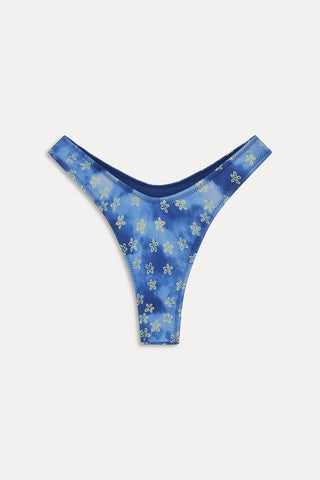 FRANKIE'S BIKINIS Full Moon Micro Shine Bikini Bottom - Cosmic Bloom - The Salty BabeSwim Bottoms