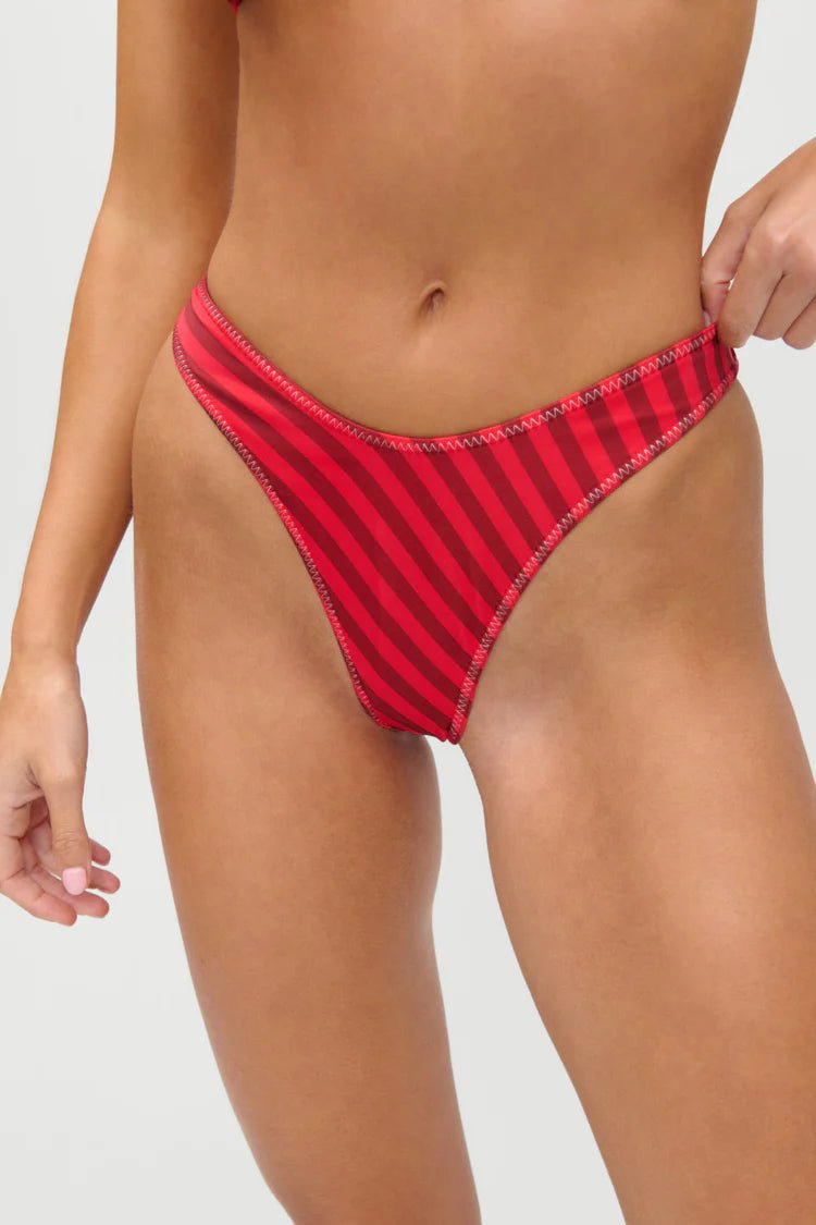 FRANKIE'S BIKINIS Full Moon Satin Bikini Bottom - Spring Stripe - The Salty BabeSwim Bottoms