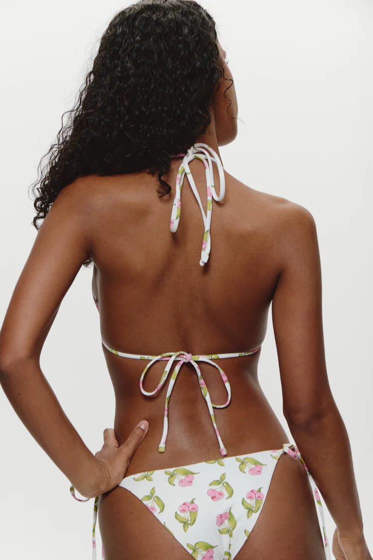 FRANKIE'S BIKINIS Grace Beaded Triangle Bikini Top - Cherry Picked - The Salty BabeSwim Tops