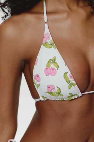 FRANKIE'S BIKINIS Grace Beaded Triangle Bikini Top - Cherry Picked - The Salty BabeSwim Tops