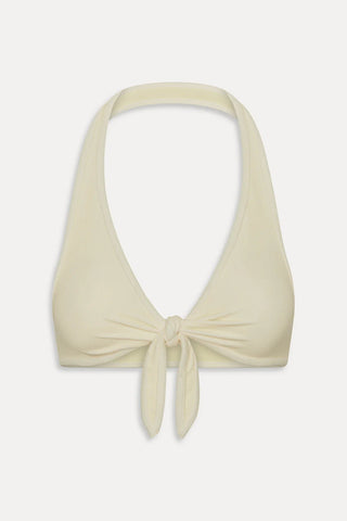 FRANKIE'S BIKINIS Jayne Terry Halter Bikini Top - Lemon - The Salty BabeSwim Tops