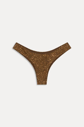 FRANKIE'S BIKINIS Katarina Cheeky Shine Bikini Bottom - Vintage Cheetah - The Salty BabeSwim Bottoms