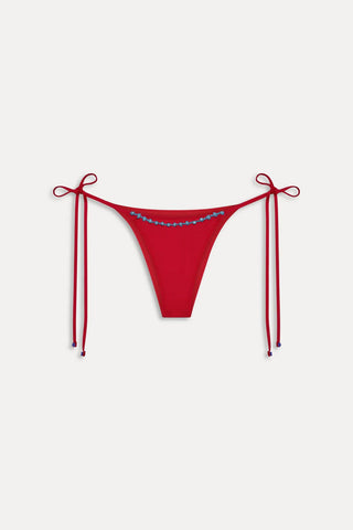 FRANKIE'S BIKINIS Mackenzie Beaded Cheeky Bikini Bottom - Havana - The Salty BabeSwim Bottoms