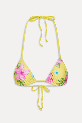 FRANKIE'S BIKINIS Nick Beaded Satin Bikini Top - Hibiscus Lemonade - The Salty BabeSwim Tops