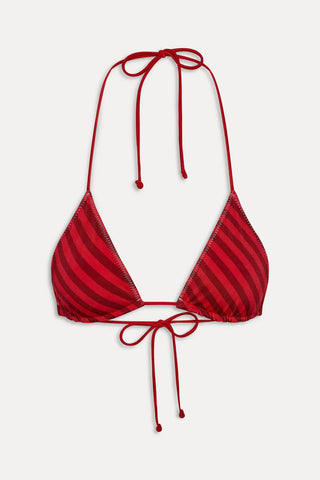 FRANKIE'S BIKINIS Nick Satin Bikini Top - Spring Stripe - The Salty BabeSwim Tops