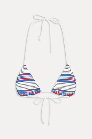 FRANKIE'S BIKINIS Nick Striped Triangle Bikini Top - St. Tropez Stripe - The Salty BabeSwim Tops