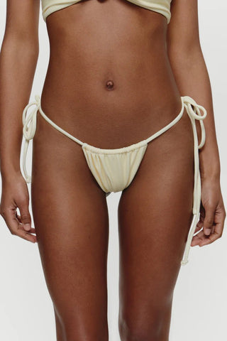 FRANKIE'S BIKINIS Tia Terry Skimpy Bikini Bottom - Lemon - The Salty BabeSwim Bottoms