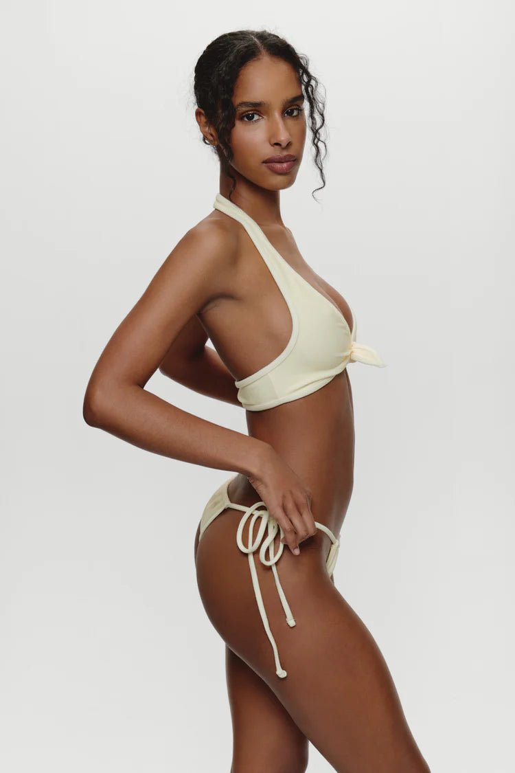 FRANKIE'S BIKINIS Tia Terry Skimpy Bikini Bottom - Lemon - The Salty BabeSwim Bottoms