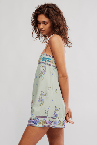 FREE PEOPLE Bali Take Me With You Mini Dress - Mint Combo - The Salty BabeDresses
