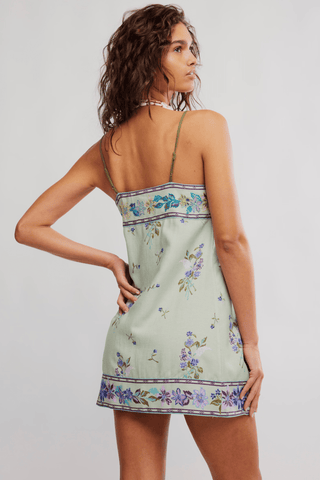 FREE PEOPLE Bali Take Me With You Mini Dress - Mint Combo - The Salty BabeDresses