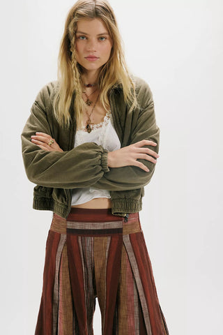 FREE PEOPLE Birdie Washed Jacket - Olive Green - The Salty BabeJackets