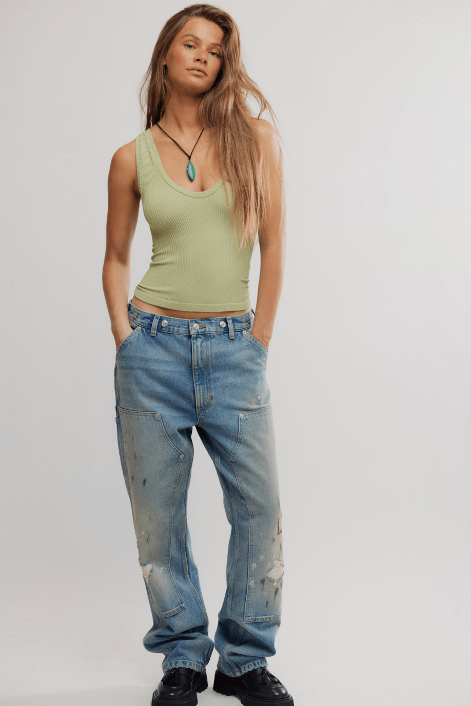 FREE PEOPLE Clean Slate Seamless Tank - Winter Pear - The Salty BabeTank Tops