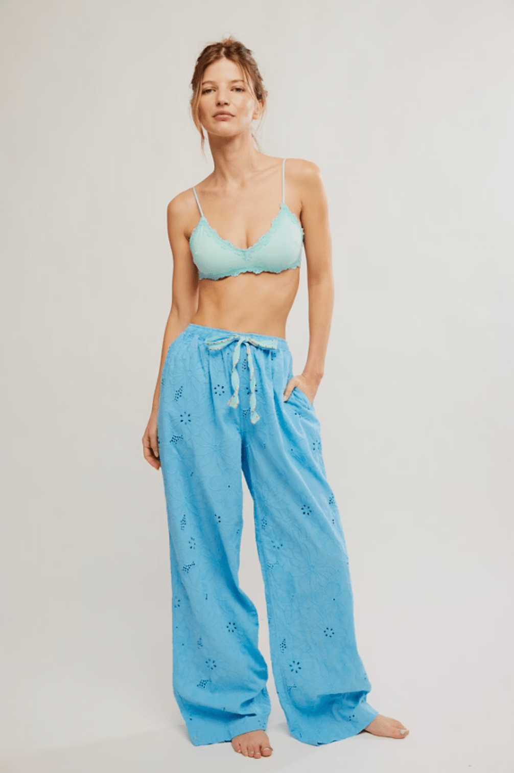 FREE PEOPLE Day Drift Pant - Lakelife Blue - The Salty BabePants