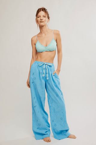FREE PEOPLE Day Drift Pant - Lakelife Blue - The Salty BabePants