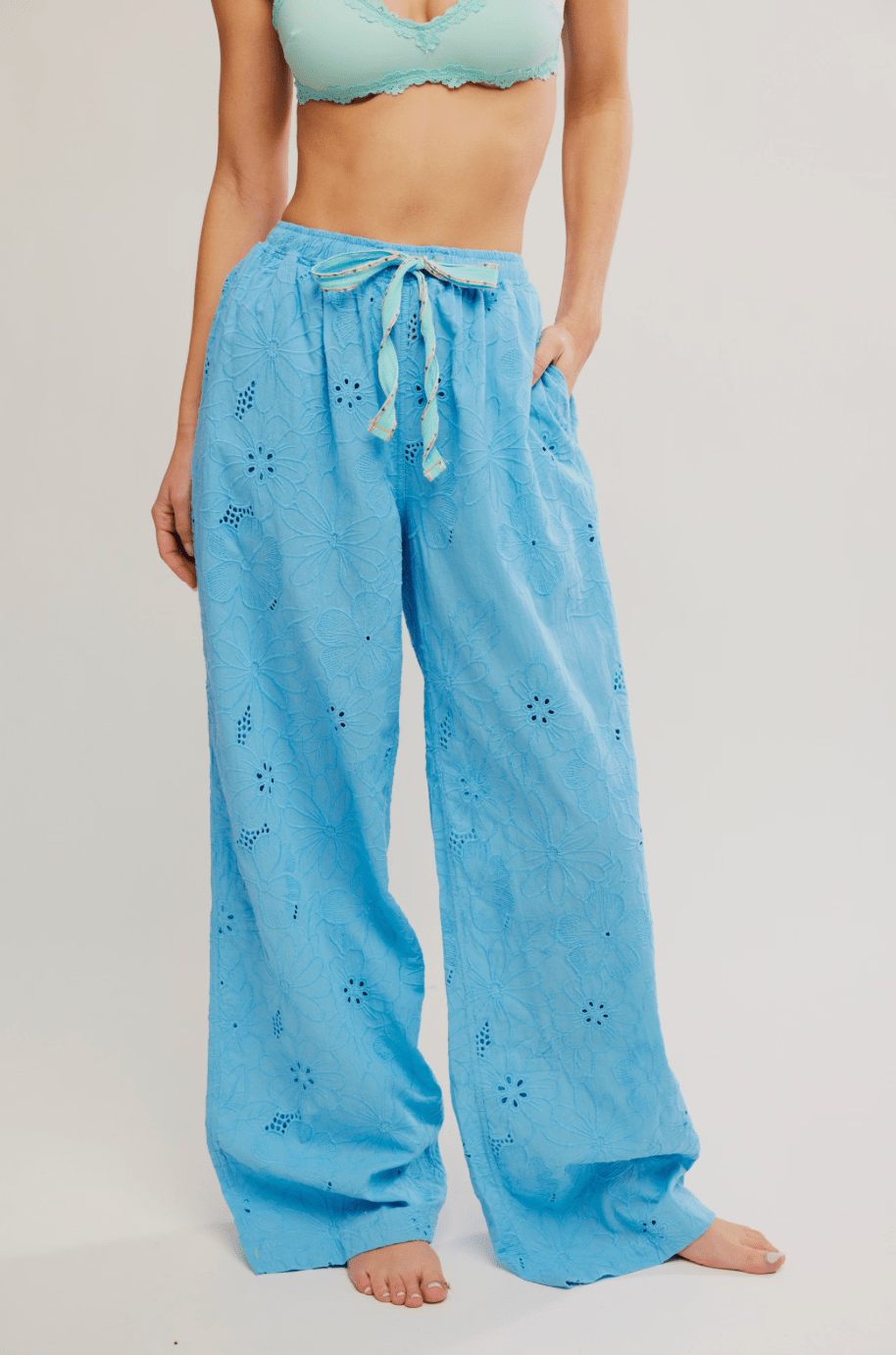 FREE PEOPLE Day Drift Pant - Lakelife Blue - The Salty BabePants