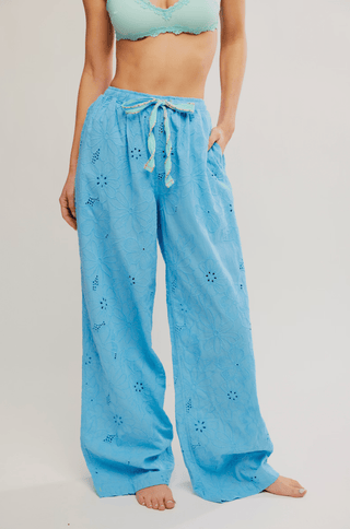 FREE PEOPLE Day Drift Pant - Lakelife Blue - The Salty BabePants