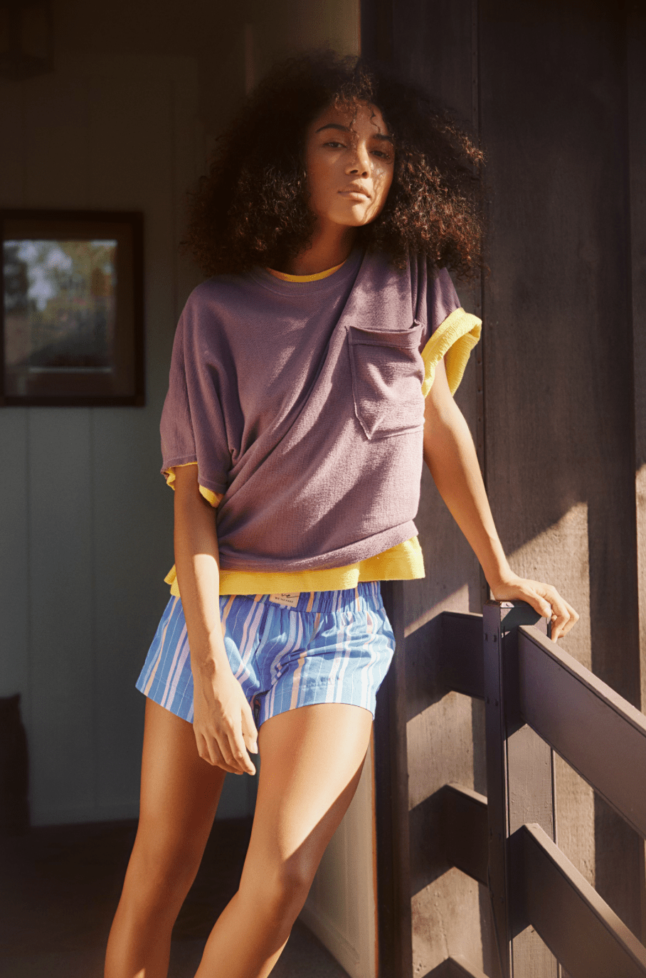 FREE PEOPLE Day to Day Mini Boxers - Cobalt Combo - The Salty BabeShorts