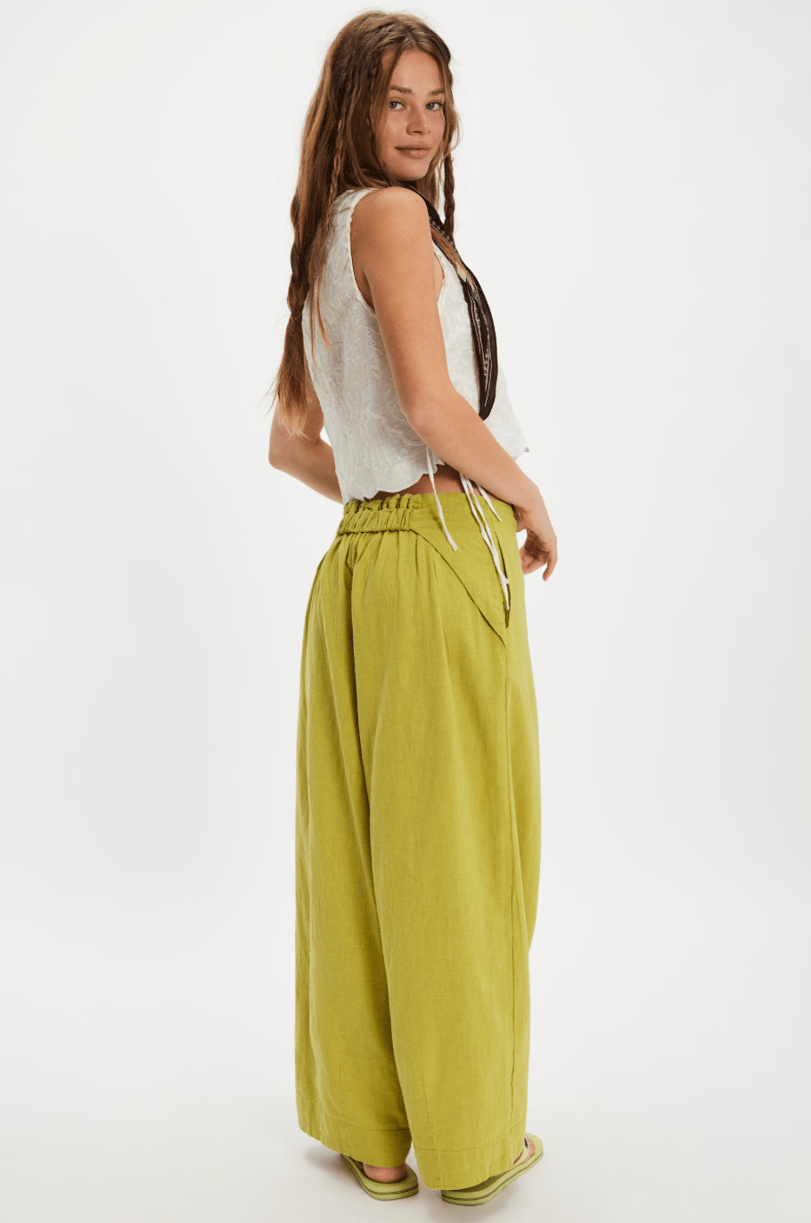 FREE PEOPLE Demi Cotton Linen Pants - Palma - The Salty BabePants