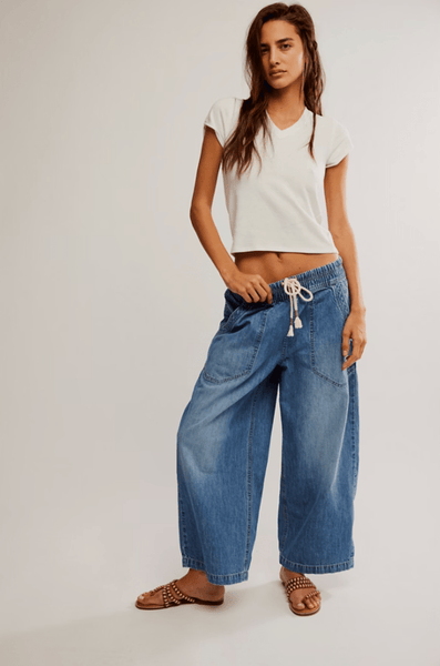 FREE PEOPLE Easy Peasy Pull-On Jeans - No Problem – The Salty Babe