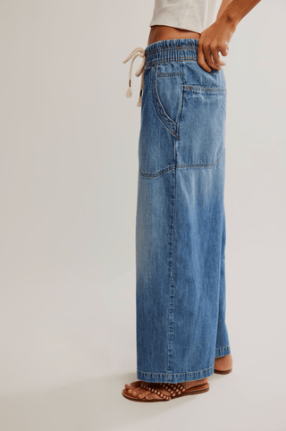 FREE PEOPLE Easy Peasy Pull - On Jeans - No Problem - The Salty BabePants