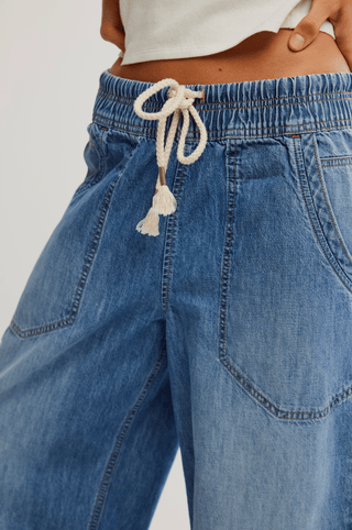 FREE PEOPLE Easy Peasy Pull - On Jeans - No Problem - The Salty BabePants