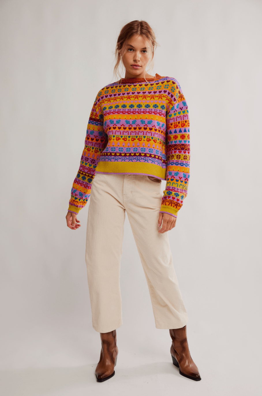 FREE PEOPLE Favorite Things Sweater - Bright Confetti Combo - The Salty Babeswear