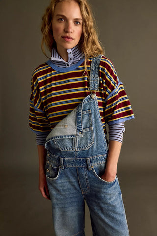 FREE PEOPLE Good Luck Barrel Overalls - Ultra Light Beam - The Salty BabeOveralls