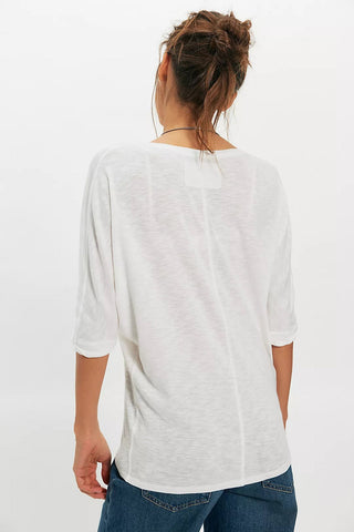 FREE PEOPLE High Line Tee - Ivory - The Salty BabeTop