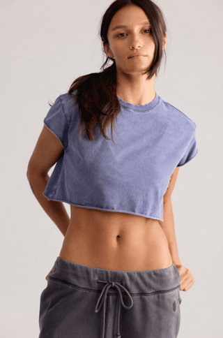 FREE PEOPLE Hot Shot Cropped Tee - True Nevy - The Salty BabeTee Shirts