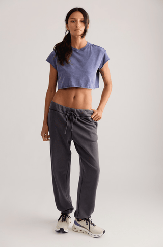 FREE PEOPLE Hot Shot Cropped Tee - True Nevy - The Salty BabeTee Shirts