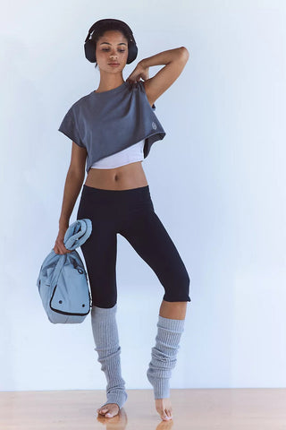 FREE PEOPLE Hot Shot Cropped Tee - Vintage Black - The Salty BabeTee Shirts