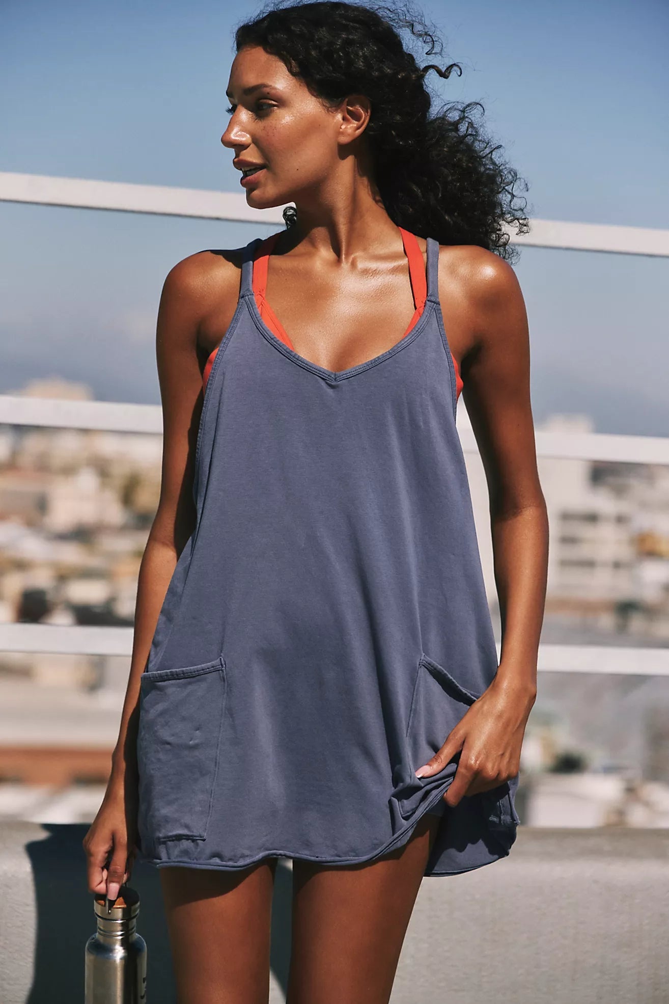 FREE PEOPLE Hot Shot Mini Dress - Blue Indigo - The Salty BabeDresses