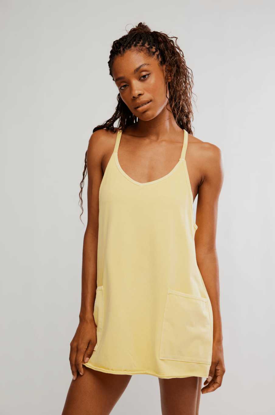 FREE PEOPLE Hot Shot Mini Dress - Sunlit Yellow - The Salty BabeDresses
