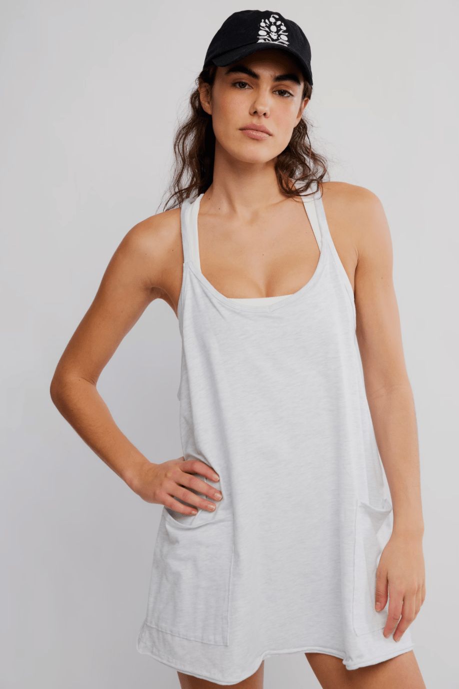 FREE PEOPLE Hot Shot Mini Dress - White Heather - The Salty BabeDresses