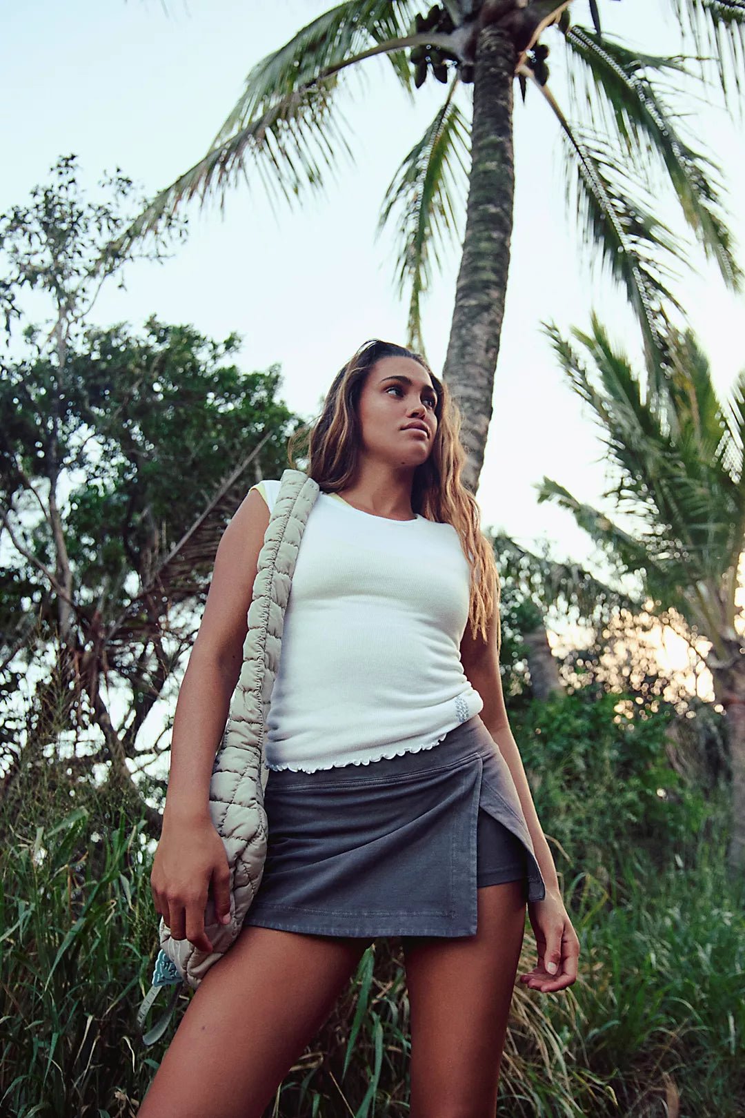 FREE PEOPLE Hot Shot Mini Skort - Chocolate - The Salty BabeSkort