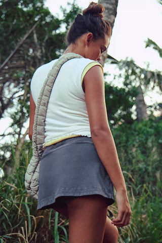 FREE PEOPLE Hot Shot Mini Skort - Chocolate - The Salty BabeSkort