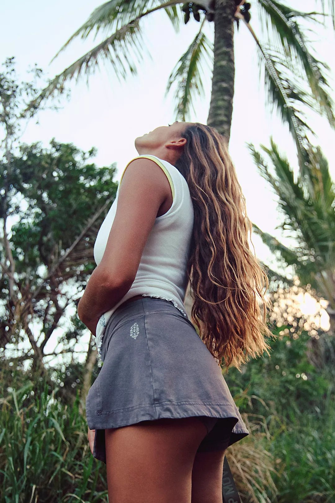 FREE PEOPLE Hot Shot Mini Skort - Chocolate - The Salty BabeSkort